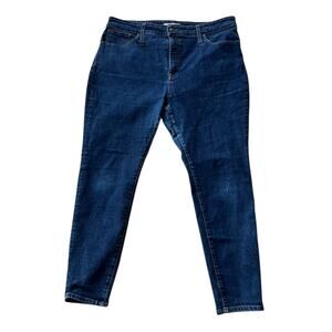 Madewell Highrise High Waisted Curvy Dark Denim Blue Jeans Plus Petite 34P